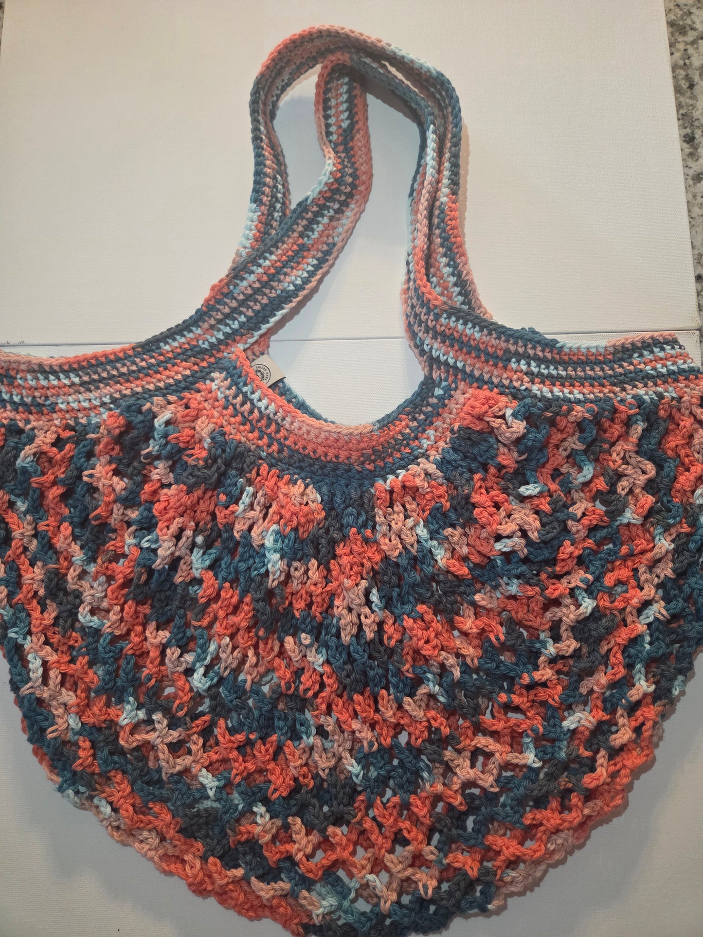 XL Coral Seas Ombre Mesh Market Bag
