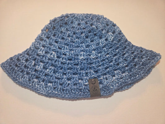 Denim Blue Granny Stitch Bucket Hat